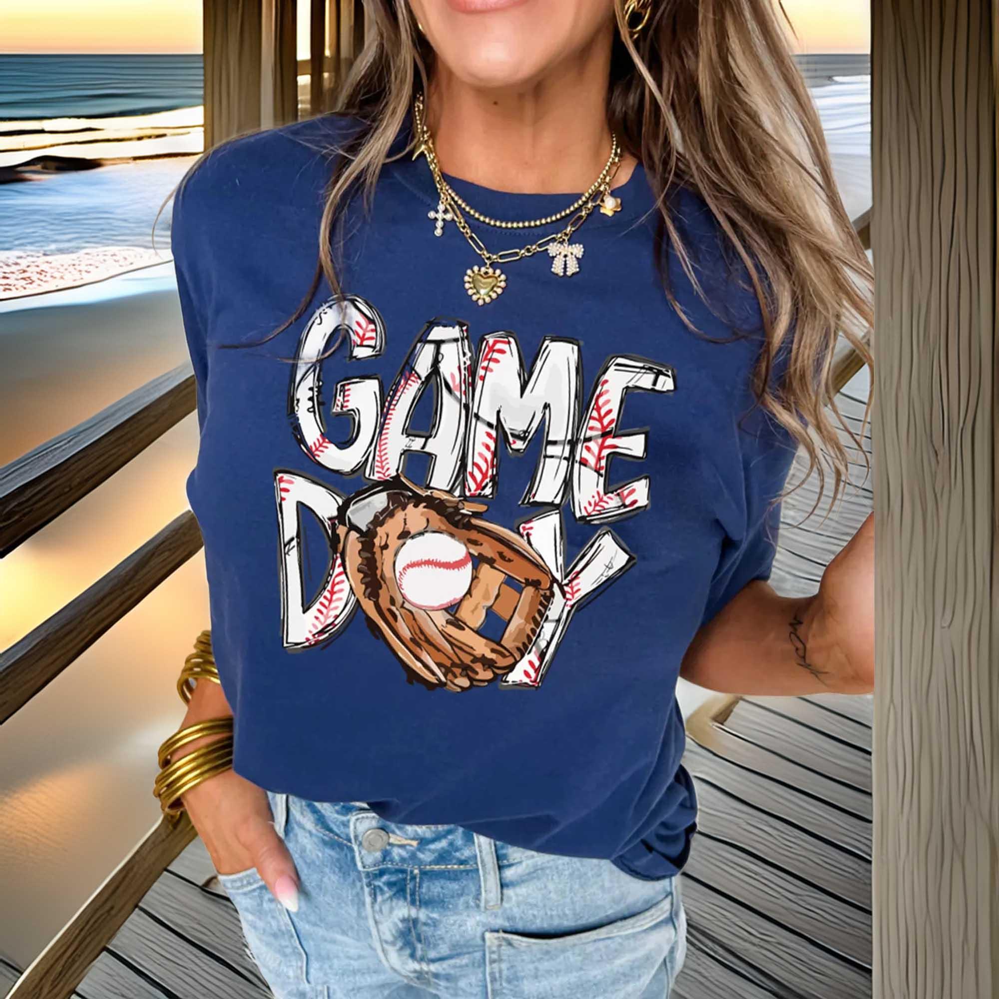 Game Day Graphic Short Sleeve T Shirt With Stretch - Southern Shores Clothing