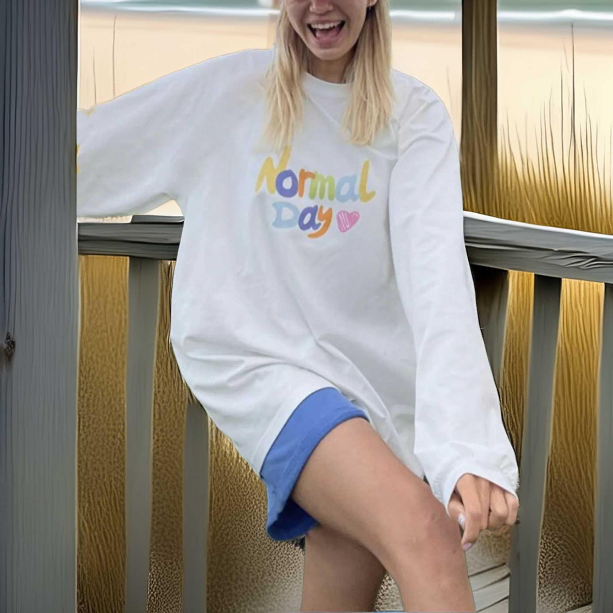 Normal Day Long Sleeve T Shirt With Stretch Polyester - Southern Shores Clothing